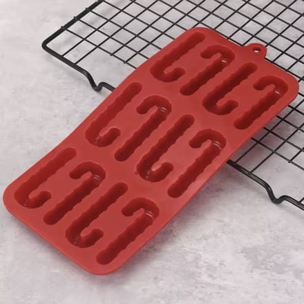 KimDo - Siliconen zuurstokken Kerst Mal - 12 vormen - Zuurstok - Rood - Decoratie - Bakvorm - Chocolade Mallen