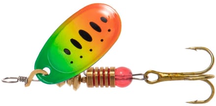 Mikado Spinner Blaster Nr. 2 Firetiger – Kunstaas voor Baars, Forel & Roofvis