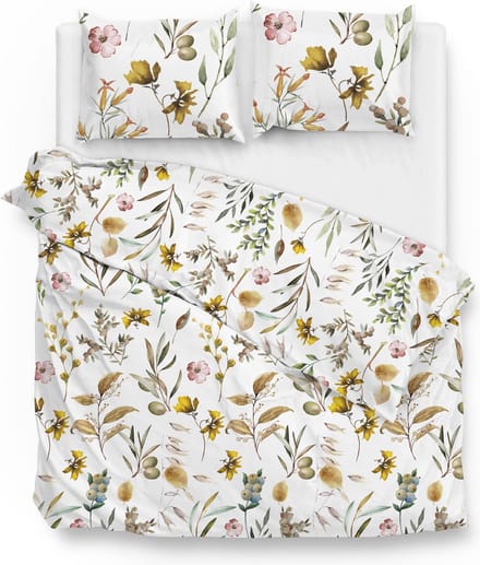 Zohome Shae Dekbedovertrek - Lits-jumeaux - Flanel - 260x200-220cm - Wit