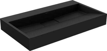 Mexen Ava opzetwastafel van composiet B/O 80 x 46 cm, zwart - 23018070