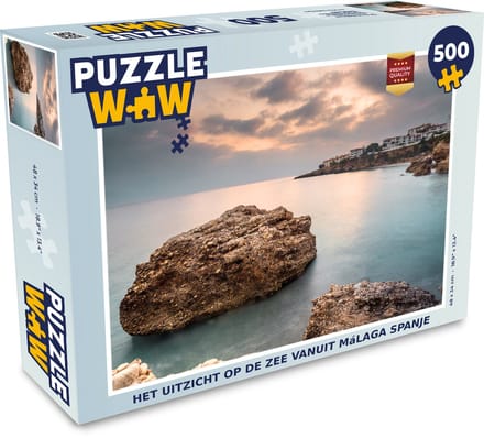 Puzzel Het uitzicht op de zee vanuit Málaga Spanje - Legpuzzel - Puzzel 500 stukjes