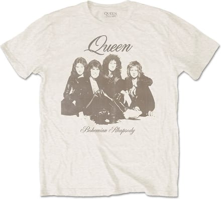 Queen - Bo Rhap Portrait Heren T-shirt - M - Creme