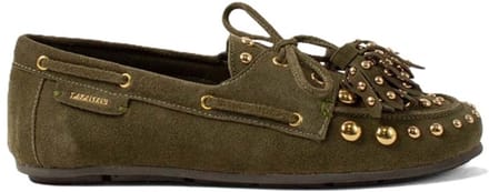 Stella Dames Mocassins Suède Groen