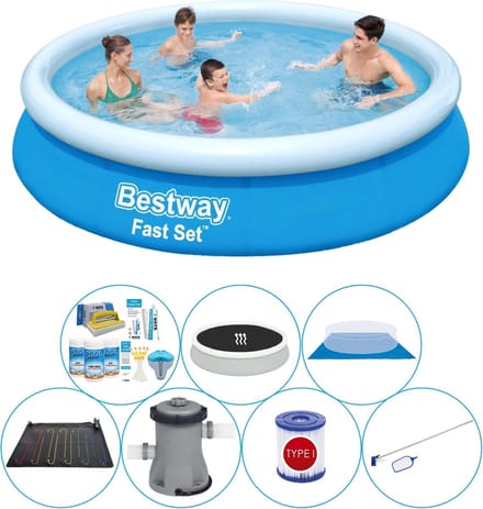 Fast Set Rond 366x76 cm - Zwembad Bundel