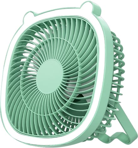 Oplaadbare campingventilator met led-lantaarn – draagbare ventilator voor tenten en buiten
