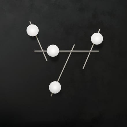 miloox by Sforzin Mikado wandlamp, cipria/wit, 4-lamps, glas, metaal