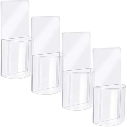 Wandmontage Organizer 4 Stuks - Transparante Afstandsbediening Houder