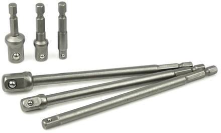 GEKO Zeskantige adapterset - 6-delig - CR-V staal - 50/150mm lengte