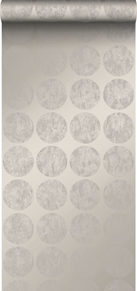 Origin Wallcoverings behang grote verweerde bollen taupe - 347608 - 53 cm x 10,05 m