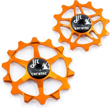 JRC-Components 14/12T Ceramic Jockey Wheels for SRAM Eagle Orange - Keramische derailleurwieltjes