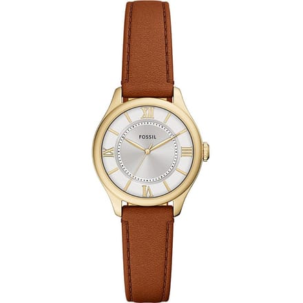 Fossil Gilmore ES5423 Horloge - Leer - Bruin - Ø 28 mm
