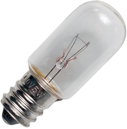 Signaallamp E12 24V 5W - 208 mAh - Per stuk - T16 Gloeilamp Ø16mm - 45mm - 2500K - Dimbaar