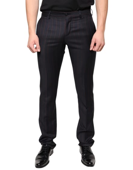 Klassiek Pasvorm Pinstripe Broek