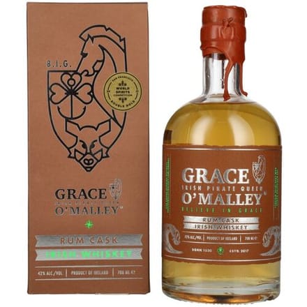Grace O' Malley Irish Pirate Queen Whiskey Rum Cask 42% Vol. 0,7l in geschenkverpakking
