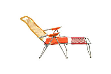 Fiam Spaghetti ligstoel - multicolor rood - aluminium