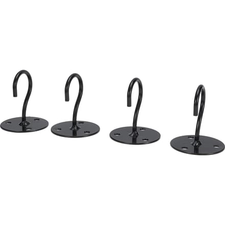 4 stuks Home Metalen Plafondhaken Muurhaken voor Lantaarns Bloempotten Windgongen Zwart zwart