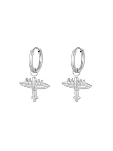 Oorbellen Vliegtuig - Stainless Steel