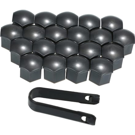 20 stks Universele 19mm Wielmoer Covers Wielmoer Caps Schroef Protector GY grijs