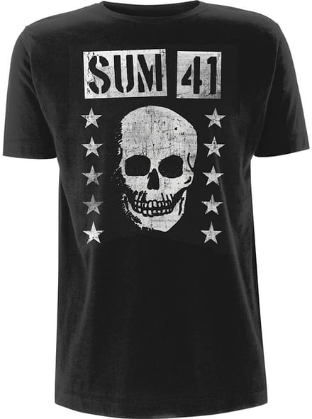 Sum 41 - Grinning Skull Heren T-shirt - M - Zwart