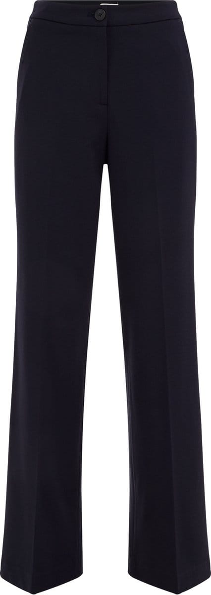 WE Fashion Dames wide leg pantalon met stretch