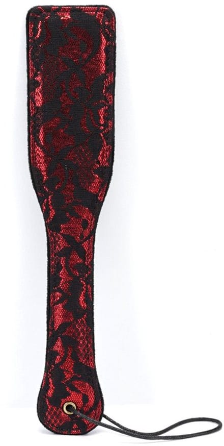 Liebe Seele - Victorian Garden Paddle - Exclusieve Spanking Plak - Vegan - Rood/Zwart