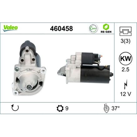 Startmotor / Starter VALEO RE-GEN REMANUFACTURED VALEO 460458