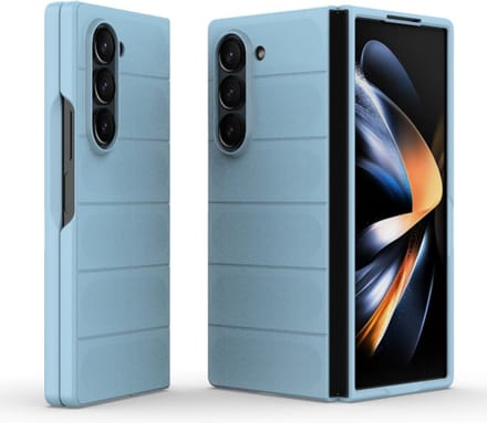 Hoesje geschikt voor Samsung Galaxy Z Fold 6 - Techsuit Magic Shield Silicone Back Cover - Blauw