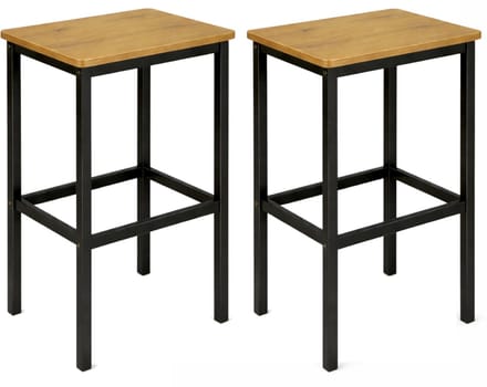 BEGRYF Barkrukken - 2 stuks - eikenlook zwart - 40x30x65 cm