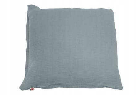 Donzige Kussensloop Muslin Donkergrijs 40x40cm met Rits