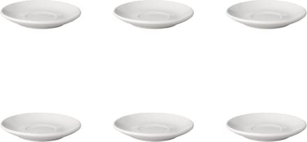 Mammoet - Schotel - Brede rand - Budgetline - 14 cm - Wit - Porselein - 6 stuks