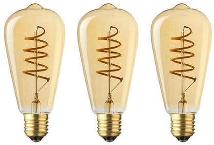 Lybardo - E27 LED Lamp - 3-pack - 3 staps Dimbaar - 4W - 2500K Warmwit Licht