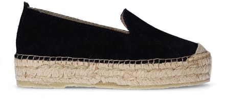 Sacha - Dames - Zwarte suède espadrilles - Maat 40