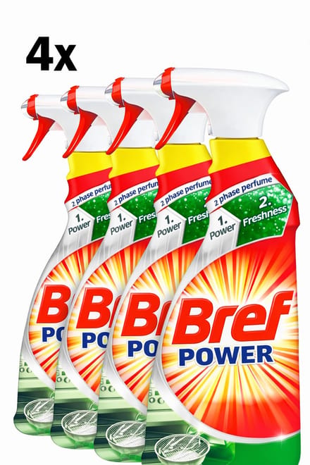 4 x Bref Power - Keukenreiniger - Spray - Ontvetter - 750 ml