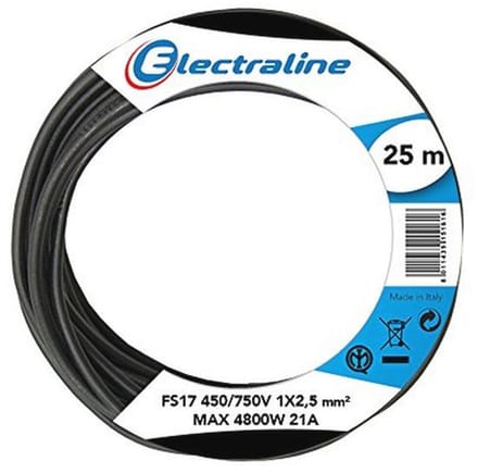 Aderleiding FS17 1 x 2,5 mm² zwart - 25 m
