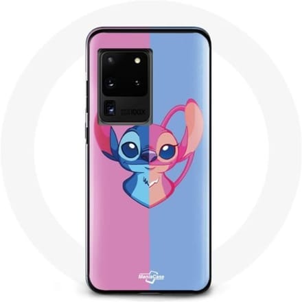 Coque pour Samsung Galaxy S20 Ultra Stitch et angel bleu rose