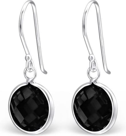Montebello Oorbellen Caley Black - 925 Zilver E-Coating - 10x25mm