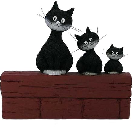 Dubout cat figurines - Le Trio - beeldje DUB56 - hoogte 14 cm