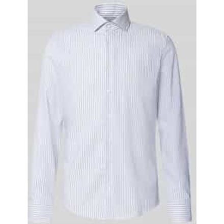 slim fit zakelijk overhemd van 100% katoen model 'Spread Kent'