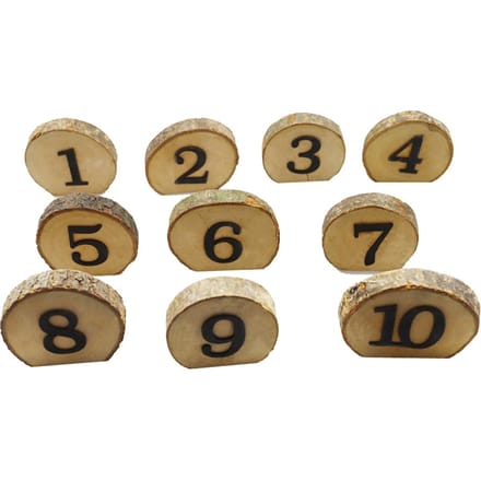 1-10 Houten tafelnummer Rustiek feest Bruiloft decoratie Nummerblokken voor bruiloft receptie en bruin