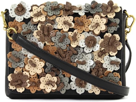 bugatti Schoudertas Koppeling Fiore Cross Shoulder Bag with Flap Black Zwart Veelkleurig