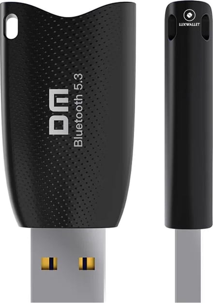 LUXWALLET BluetoothBoost - Bluetooth 5.3 Adapter - Maakt elke apparaat Bluetooth Ready - 15-20m Afstand - 3Mbps - Zwart