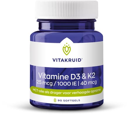 Vitakruid Vitamine D3 K2 - 90 softgels