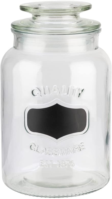 APS Voorraadpot - Bewaarpot - Hoogwaardige Kwaliteit - Glas - 1,2 Liter - Voor Horeca