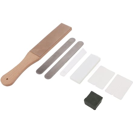 Lederen Strop Set Complete Gereedschappen Dubbelzijdig Lederen Peddel Aanzetstrop Set voor DIY Leer Type A white