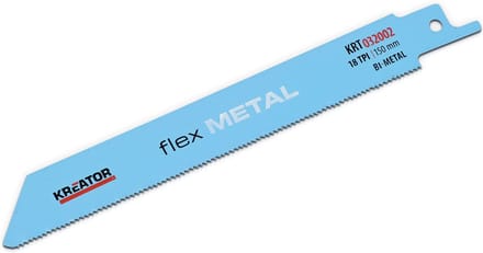 Kreator KRT032002 Zaagblad - Reciprozaag - Flex/Metaal - 150 mm - 18 TPI - 2 stuks