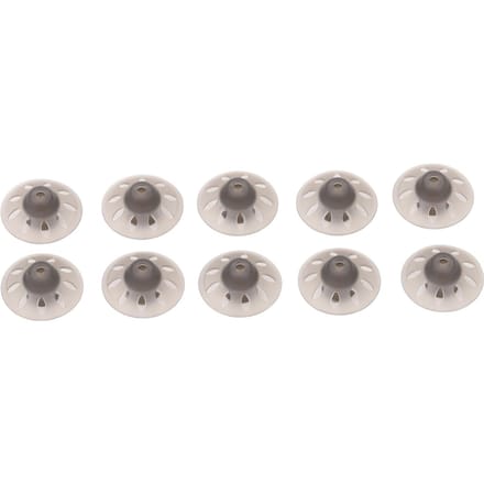 Lot de 10 embouts auriculaires ouverts noirs pour appareils auditifs Phonak 8 mm white