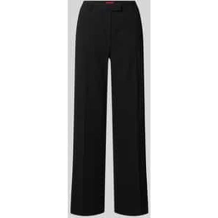 straight fit broek met bandplooien