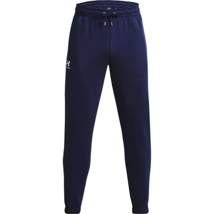 Under Armour UA Icon Fleece Jogger-BLU Heren Sportbroek - Midnight Navy - Wit