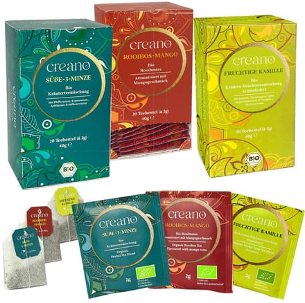 60 stuks "Herbal Mix" BIO (Fruitige Kamille, Zoete 3-Munt, Rooibos-Mango) *²