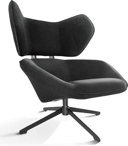 Kansas - Loungestoel - Zwart